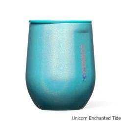 Corkcicle 12 Oz. Insulated Stemless Glass -CampMate Shop 12oz Dragonfly Ins Stemless Glass Unicorn Enchanted
