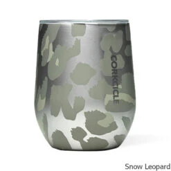 Corkcicle 12 Oz. Insulated Stemless Glass -CampMate Shop 12oz Ins Stemless Glass SnowLeopard