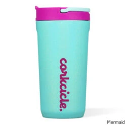 Corkcicle 12 Oz. Kids Cup W/ Lid & Straw -CampMate Shop 12oz Kids Cup w Lid Straw Mermaid