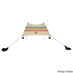 Neso 1 Prints 7' X 7' Beach Tent Sunshade -CampMate Shop 1 Prints 7ft x 7ft Beach Tent Sunshade Vintage Stripes