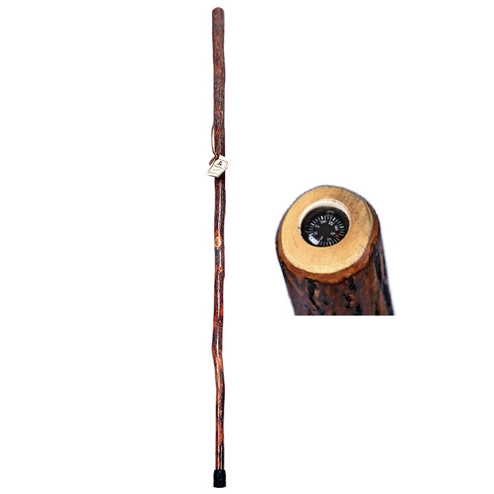 Whistle Creek 54" Hickory Staff W/ Compass 1 Whistle Creek 54" Hickory Staff W/ Compass