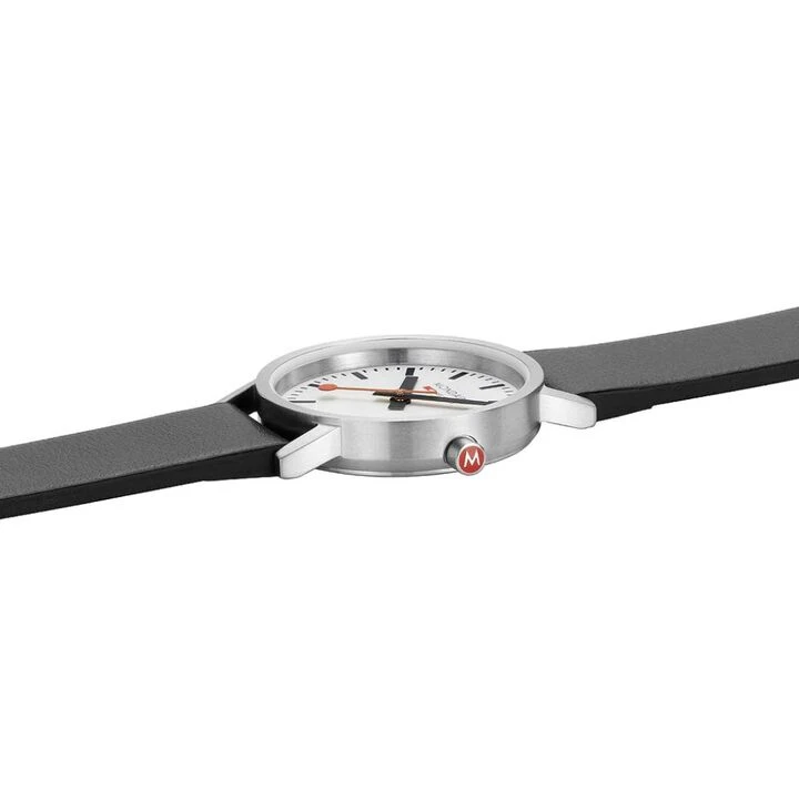 Mondaine Classic Collection 30mm Watch W/ Vegan Grape Leather Strap 3 Mondaine Classic Collection 30mm Watch W/ Vegan Grape Leather Strap - Image 3