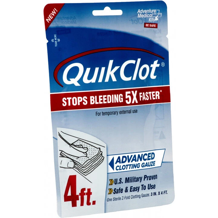 Adventure Medical Advanced Clotting QuikClot Gauze 1 Adventure Medical Advanced Clotting QuikClot Gauze