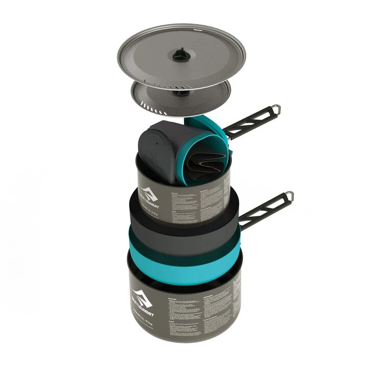 Sea To Summit Alpha 2 Cook Set 2.2 Mess Kit 2 Sea To Summit Alpha 2 Cook Set 2.2 Mess Kit - Image 2