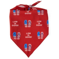 Life Is Good Americana Flip Flops Dog Bandana