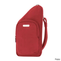 Travelon Anti-Theft Essentials Mini Asymmetric Crossbody Bag 7 Travelon Anti-Theft Essentials Mini Asymmetric Crossbody Bag -CampMate Shop Anti Theft Essentials Mini Asymmetric Crossbody Bag Poppy