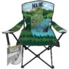 Wilcor Maine Map Portable Arm Chair W/ Carry Case