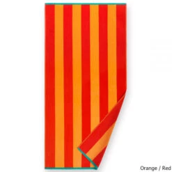 A To Z Towels Cabana Stripes Bath / Beach Towel -CampMate Shop Cabana Stripes Bath Beach Towel Orange