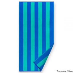 A To Z Towels Cabana Stripes Bath / Beach Towel -CampMate Shop Cabana Stripes Bath Beach Towel Turquoise