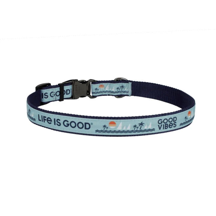 Life Is Good Canvas Beach Dog Collar 2 Life Is Good Canvas Beach Dog Collar - Image 2