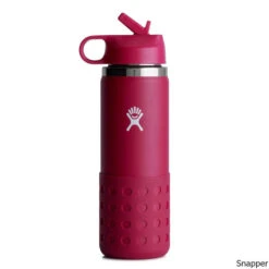 Hydro Flask Children's 20 Oz. Wide Mouth Insulated Bottle W/ Straw Cap & Flex Boot -CampMate Shop Childrens 20oz WM Ins Bottle Snapper