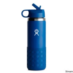 Hydro Flask Children's 20 Oz. Wide Mouth Insulated Bottle W/ Straw Cap & Flex Boot -CampMate Shop Childrens 20oz WM Ins Bottle Stream