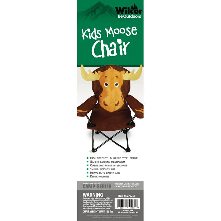 Wilcor Children's Born To Explore Camp-Series Shaped Moose Chair - Image 2