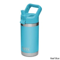 YETI Children's Rambler Jr. 12 Oz. Stainless Steel Vacuum Insulated Bottle W/ Straw Cap -CampMate Shop Childrens Ramber Jr 12oz SS Vac Ins Bottle Reef
