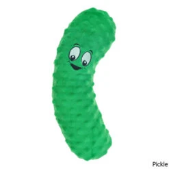 Chomper Food Junkeez Plush Dog Toy -CampMate Shop Food Junkeez Plush Dog Toy Pickle
