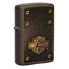 Zippo Harley-Davidson Brown W/ Leather Logo Windproof Lighter