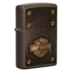 Zippo Harley-Davidson Brown W/ Leather Logo Windproof Lighter