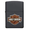 Zippo Harley-Davidson Texture Print Classic Logo Black Matte Windproof Lighter