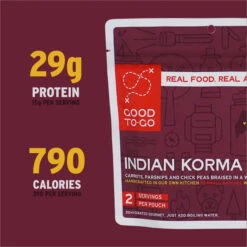 Good To-Go Indian Korma - 2 Servings -CampMate Shop Indian Korma 2 Servings 5