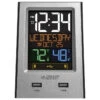 La Crosse Multi-Color Digital Alarm Clock W/ USB