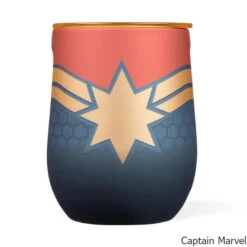 Corkcicle Marvel 12 Oz. Insulated Stemless Wine Cup -CampMate Shop Marvel 12oz Ins Stemless Glass Captain Marvel