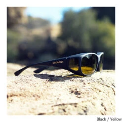 Cocoons Mini Slim (MS) OveRx Polarized Sunglasses -CampMate Shop Mini Slim MS OveRx Polarized Sunglasses Black Yellow