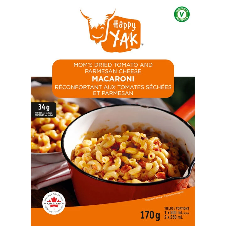 Happy Yak Mom’s Dried Tomato And Cheese Macaroni - 2 Servings 1 Happy Yak Mom’s Dried Tomato And Cheese Macaroni - 2 Servings