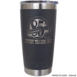YETI Rambler 20 Oz. Stainless Steel Vacuum Insulated Tumbler W/ KTP 85th Anniversary Logo 7 YETI Rambler 20 Oz. Stainless Steel Vacuum Insulated Tumbler W/ KTP 85th Anniversary Logo -CampMate Shop RAM20 CH LOGO KTP85thAnniversary 20ozRambler CharcoalTxt