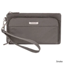 Travelon RFID-Blocking Phone Clutch Wallet -CampMate Shop RFID Blocking Phone Clutch Wallet Smoke