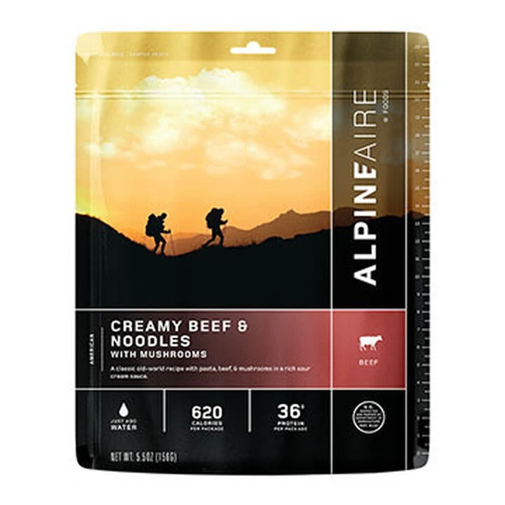 AlpineAire Creamy Beef & Noodles W/ Mushrooms - 2 Servings 1 AlpineAire Creamy Beef & Noodles W/ Mushrooms - 2 Servings