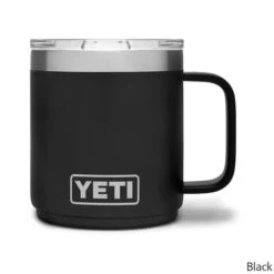 YETI Rambler 10 Oz. Stainless Steel Vacuum Insulated Stackable Mug W/ MagSlider Lid -CampMate Shop Rambler 10oz SS Vac Ins Stackable Mug w MagSlider Black