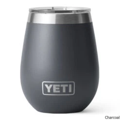 YETI Rambler 10 Oz. Stainless Steel Vacuum Insulated Wine Tumbler W/ MagSlider Lid -CampMate Shop Rambler 10oz SS Vac Ins Wine Tumbler MagSlider Lid Charcoal