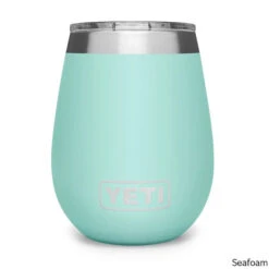 YETI Rambler 10 Oz. Stainless Steel Vacuum Insulated Wine Tumbler W/ MagSlider Lid -CampMate Shop Rambler 10oz SS Vac Ins Wine Tumbler w MagSlider Seafoam
