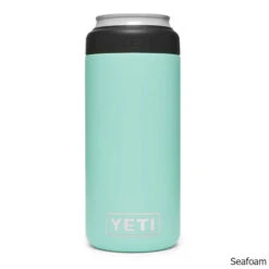 YETI Rambler Colster 12 Oz. Stainless Steel Slim Can Insulator -CampMate Shop Rambler 12oz SS Slim Can Ins Colster Seafoam