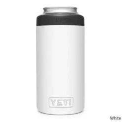 YETI Rambler Colster 16 Oz. Stainless Steel Tall Can Insulator 12 YETI Rambler Colster 16 Oz. Stainless Steel Tall Can Insulator -CampMate Shop Rambler 16oz SS Tall Can Ins Colster White