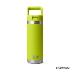 YETI Rambler 18 Oz. Stainless Steel Vacuum Insulated Bottle W/ Straw Cap -CampMate Shop Rambler 18oz SS Vac Ins Bottle Straw Cap Chartreuse
