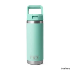 YETI Rambler 18 Oz. Stainless Steel Vacuum Insulated Bottle W/ Straw Cap -CampMate Shop Rambler 18oz SS Vac Ins Bottle Straw Cap Seafoam
