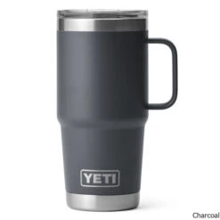 YETI Rambler 20 Oz. Stainless Steel Vacuum Insulated Travel Mug W/ Stronghold Lid -CampMate Shop Rambler 20oz SS Vac Ins Travel Mug Stronghold Lid Charcoal