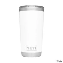 YETI Rambler 20 Oz. Stainless Steel Vacuum Insulated Tumbler W/ MagSlider Lid -CampMate Shop Rambler 20oz SS Vac Ins Tumbler w MagSlider Lid White