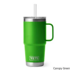 YETI Rambler 25 Oz. Stainless Steel Vacuum Insulated Mug W/ Straw Lid 16 YETI Rambler 25 Oz. Stainless Steel Vacuum Insulated Mug W/ Straw Lid -CampMate Shop Rambler 25oz SS Vac Ins Mug w Straw Lid Canopy Green
