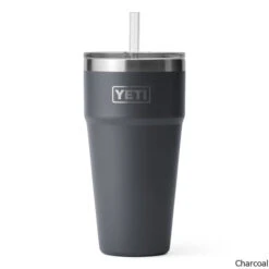 YETI Rambler 26 Oz. Stainless Steel Vacuum Insulated Stackable Cup W/ Straw Lid -CampMate Shop Rambler 26oz SS Vac Ins Stackable Cup Straw Lid Charcoal