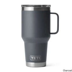 YETI Rambler 30 Oz. Stainless Steel Vacuum Insulated Travel Mug W/ Stronghold Lid -CampMate Shop Rambler 30oz SS Vac Ins Travel Mug Stronghold Lid Charcoal