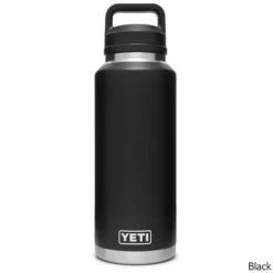 YETI Rambler 46 Oz. Stainless Steel Vacuum Insulated Bottle W/ Chug Cap -CampMate Shop Rambler 46oz SS Vac Ins Bottle w Chug Cap Black