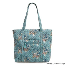 Vera Bradley Recycled Cotton Large Vera Tote Bag -CampMate Shop Recycled Cotton Large Vera Tote Bag Sunlit Sage