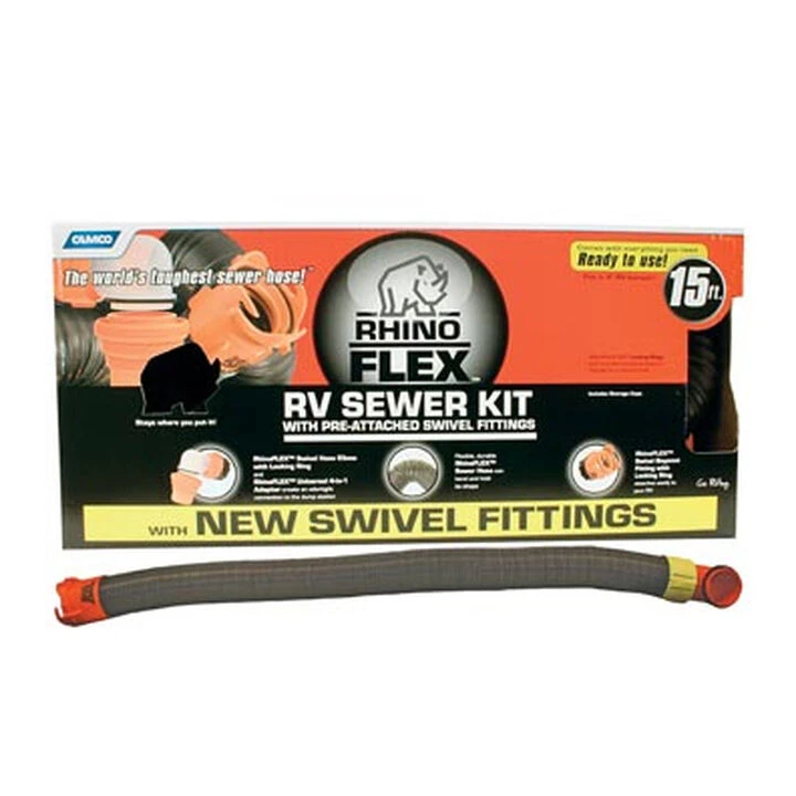 Camco RhinoFLEX RV Sewer Hose Kit - 15 Ft. 1 Camco RhinoFLEX RV Sewer Hose Kit - 15 Ft.