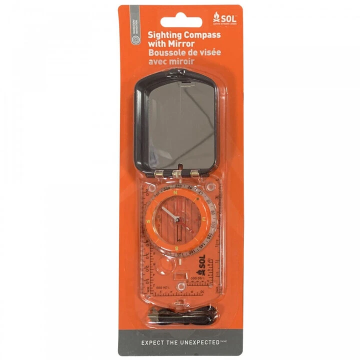 SOL Sighting Compass W/ Mirror 1 SOL Sighting Compass W/ Mirror