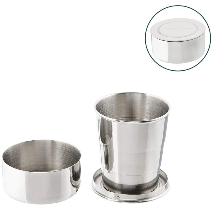 AceCamp Stainless Steel Collapsible Cup 1 AceCamp Stainless Steel Collapsible Cup