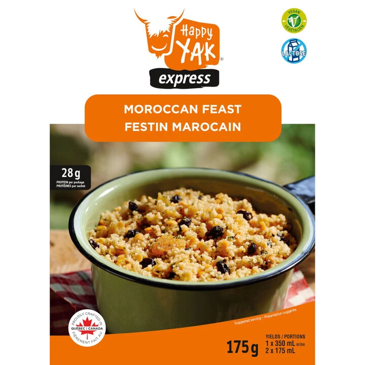 Happy Yak Vegan Lactose-Free Moroccan Feast - 2 Servings 1 Happy Yak Vegan Lactose-Free Moroccan Feast - 2 Servings