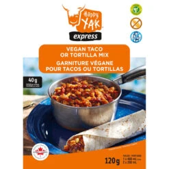 Happy Yak Taco Or Tortilla Vegetarian GF Mix - 2 Servings