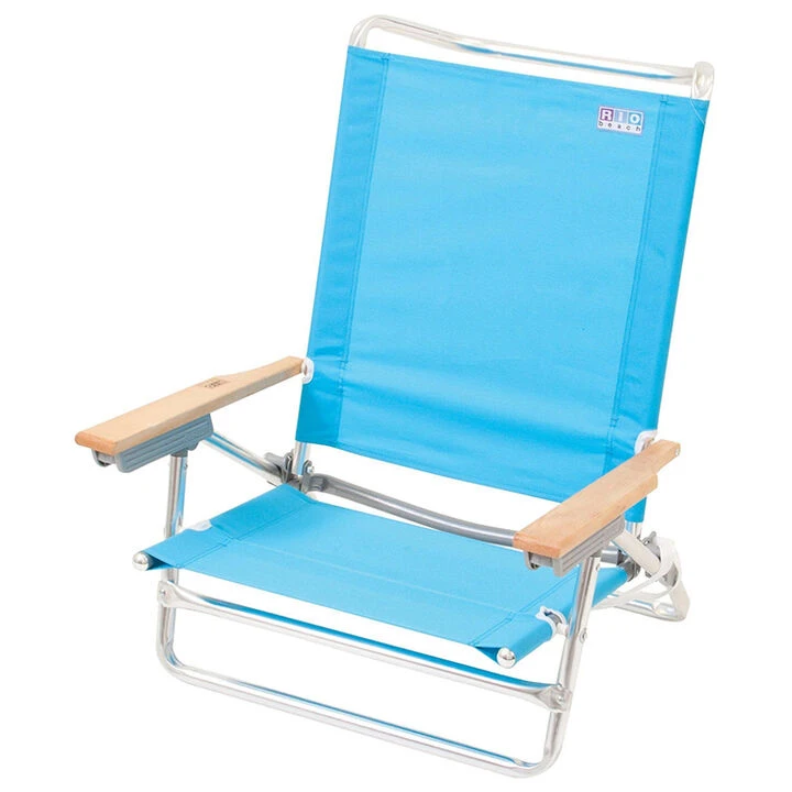RIO Wave 5-Position Aluminum Lay Flat Folding Beach Chair 2 RIO Wave 5-Position Aluminum Lay Flat Folding Beach Chair - Image 2